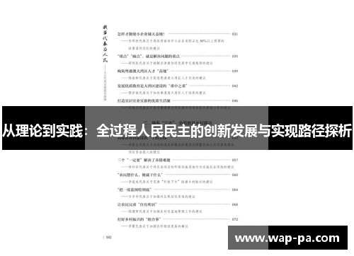 从理论到实践：全过程人民民主的创新发展与实现路径探析
