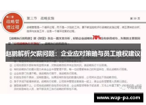 赵鹏解析欠薪问题:企业应对策略与员工维权建议 赵鹏解析欠薪问题:企业应对策略与员工维权建议