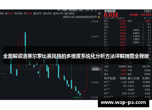 全面解读洛塞尔索比赛风格的多维度系统化分析方法详解指南全程版