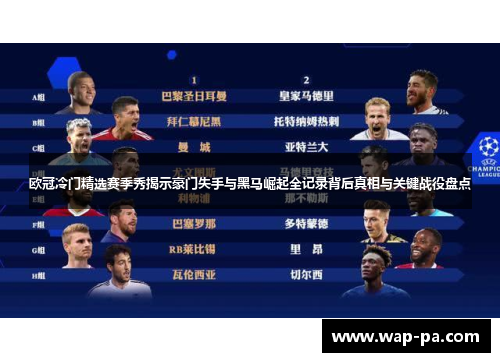 欧冠冷门精选赛季秀揭示豪门失手与黑马崛起全记录背后真相与关键战役盘点